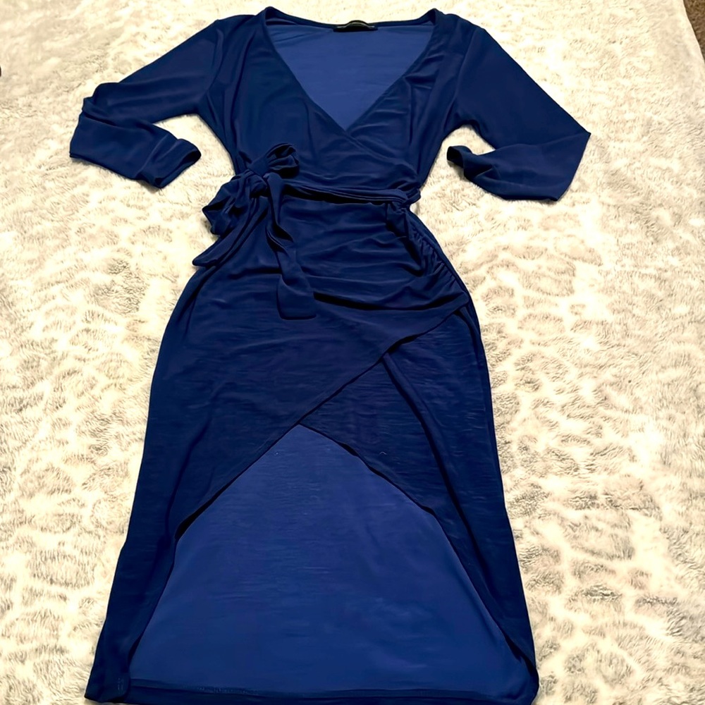 Bright blue long dress